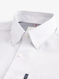 White Slim Fit Button Down Easy Iron Oxford Shirt