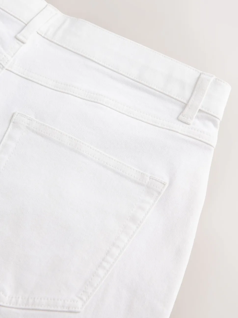 White Slim Fit Essential Stretch Jeans