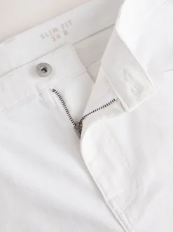 White Slim Fit Essential Stretch Jeans