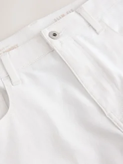 White Slim Fit Essential Stretch Jeans