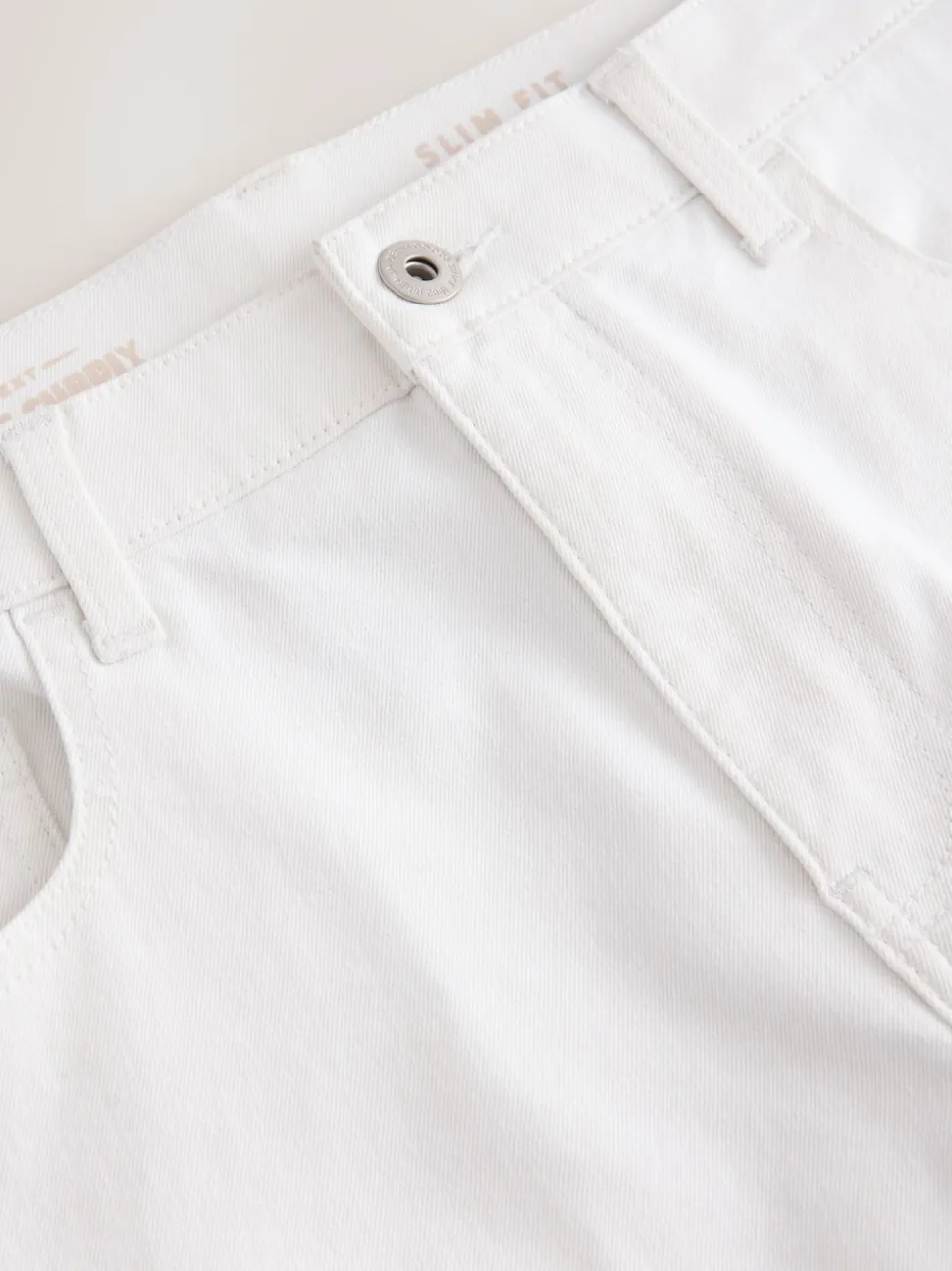 White Slim Fit Essential Stretch Jeans