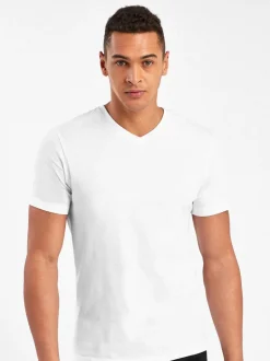 White Slim Fit Essential V-Neck T-Shirt