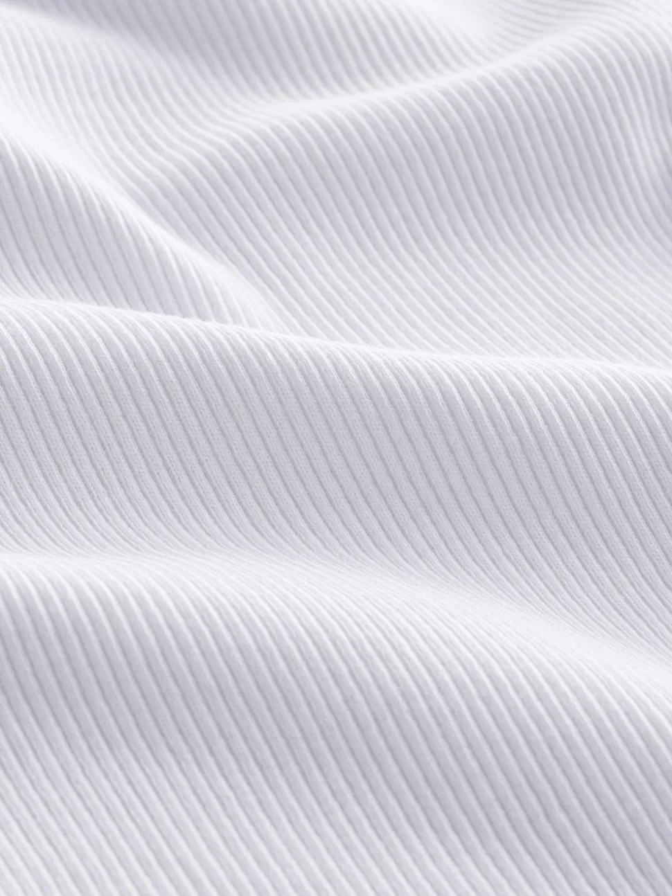 White Slim Fit Ribbed Vest