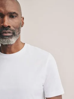 White Slim Fit Signature SUPIMA® Cotton Crew Neck T-Shirt