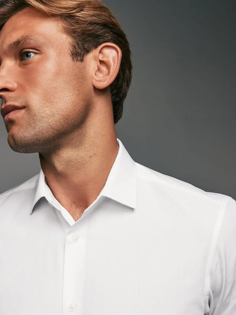 White Slim Fit Single Cuff Easy Care Smart Shirts 3 Pack