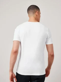White Slim Fit Stag T-Shirt