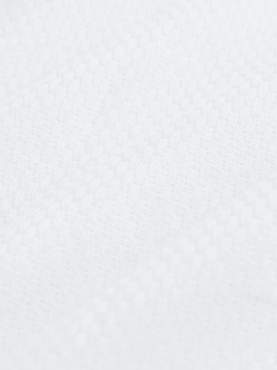 White Slim Fit Textured Long Sleeve Formal Shirt with Trim