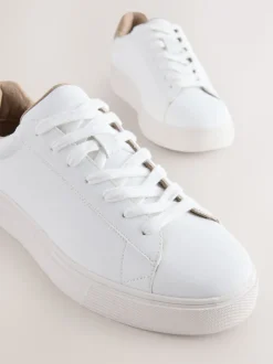 White Smart Casual Longline Trainers