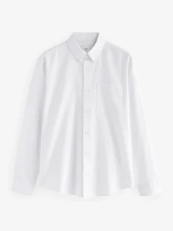 White Soft Touch Oxford Long Sleeve Shirt