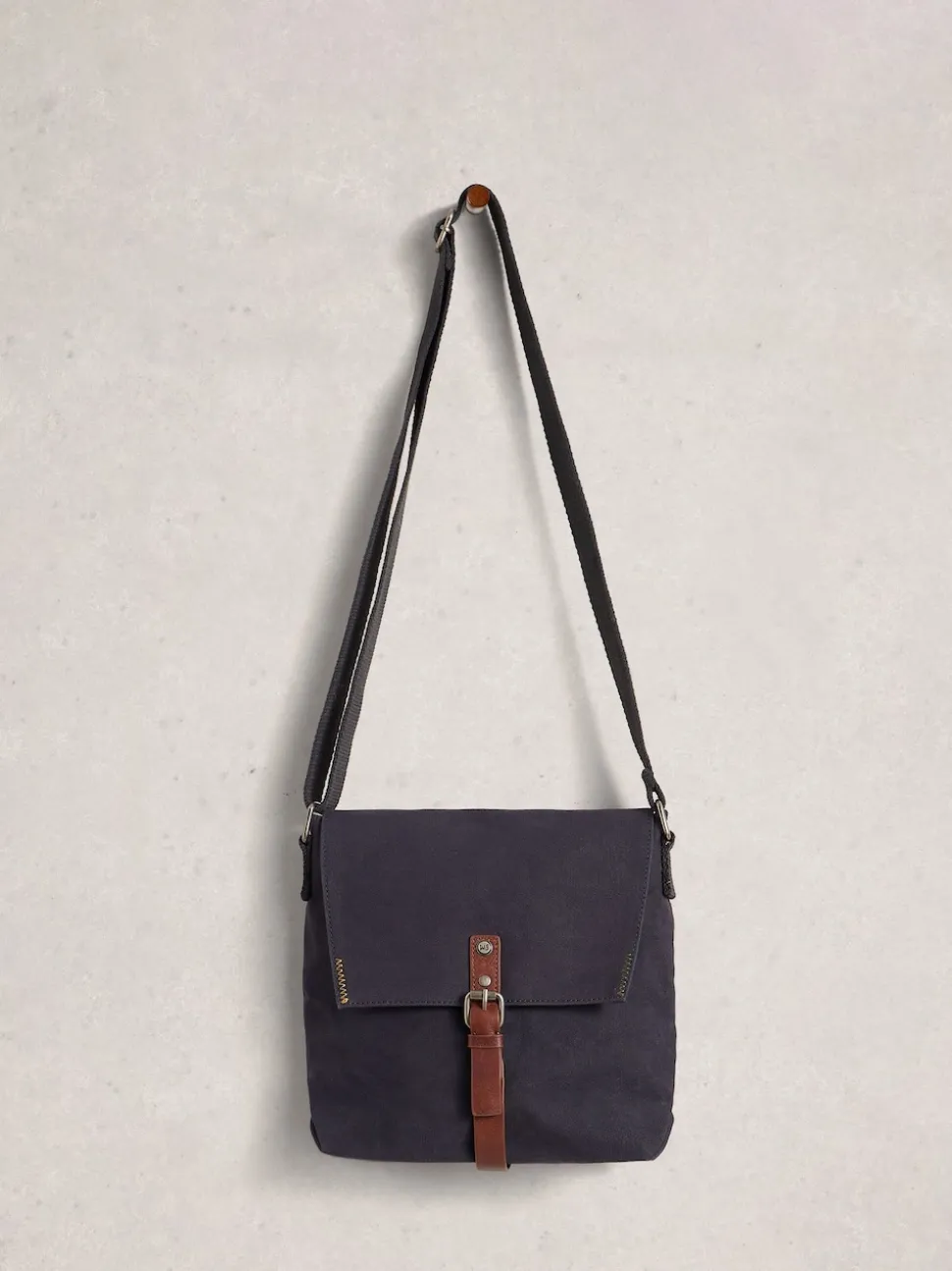 White Stuff Black Chrome Charlie Canvas Cross-Body Bag