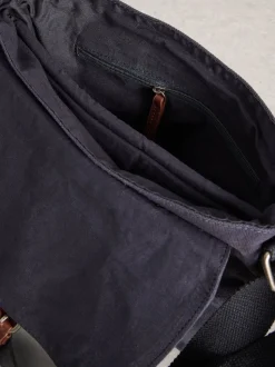 White Stuff Black Chrome Charlie Canvas Cross-Body Bag