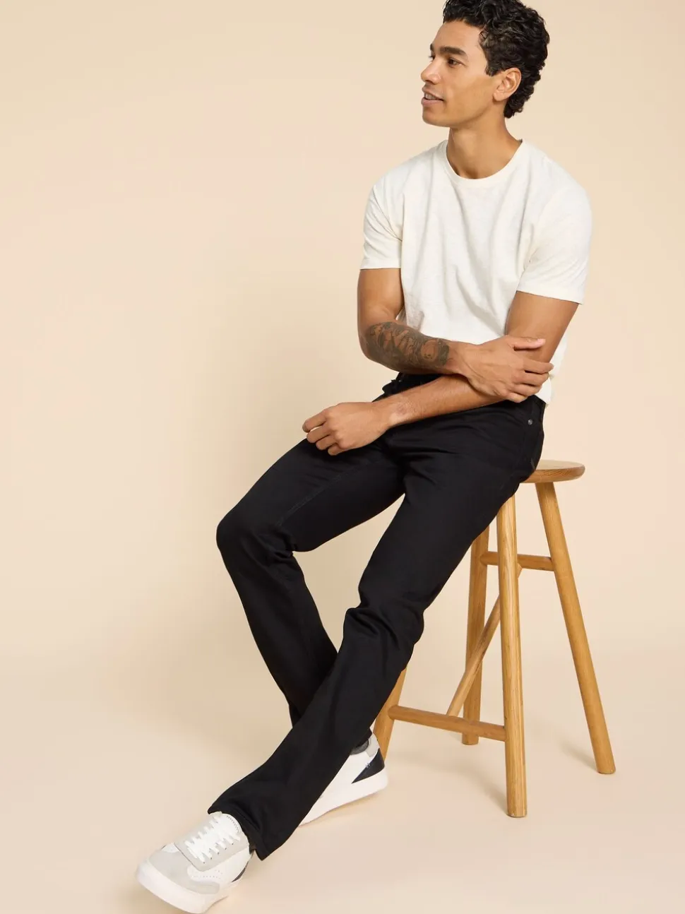 White Stuff Black Chrome Eastwood Straight Jeans