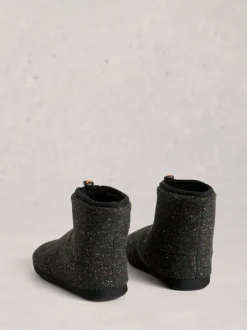 White Stuff Black Neppy Slipper Boots
