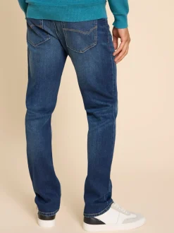 White Stuff Blue Camo Eastwood Straight Jeans