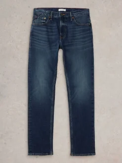 White Stuff Dark Blue Eastwood Zip Fly Straight Jeans