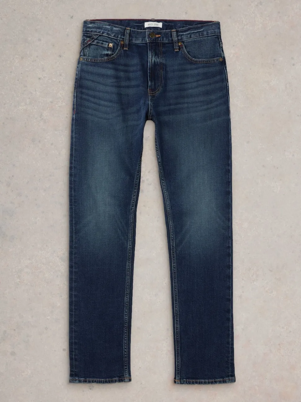 White Stuff Dark Blue Eastwood Zip Fly Straight Jeans