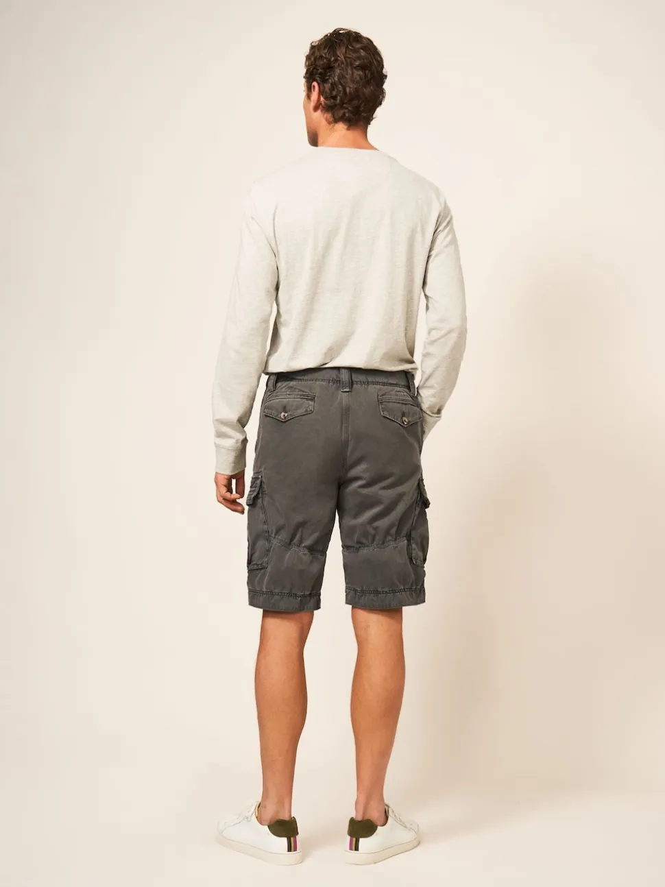 White Stuff Grey 100% Cotton Halsall Cargo Shorts