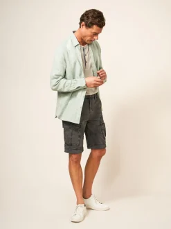 White Stuff Grey 100% Cotton Halsall Cargo Shorts