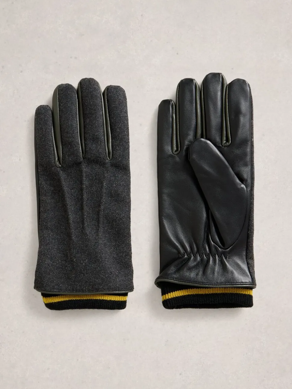 White Stuff Grey Liam Leather Gloves
