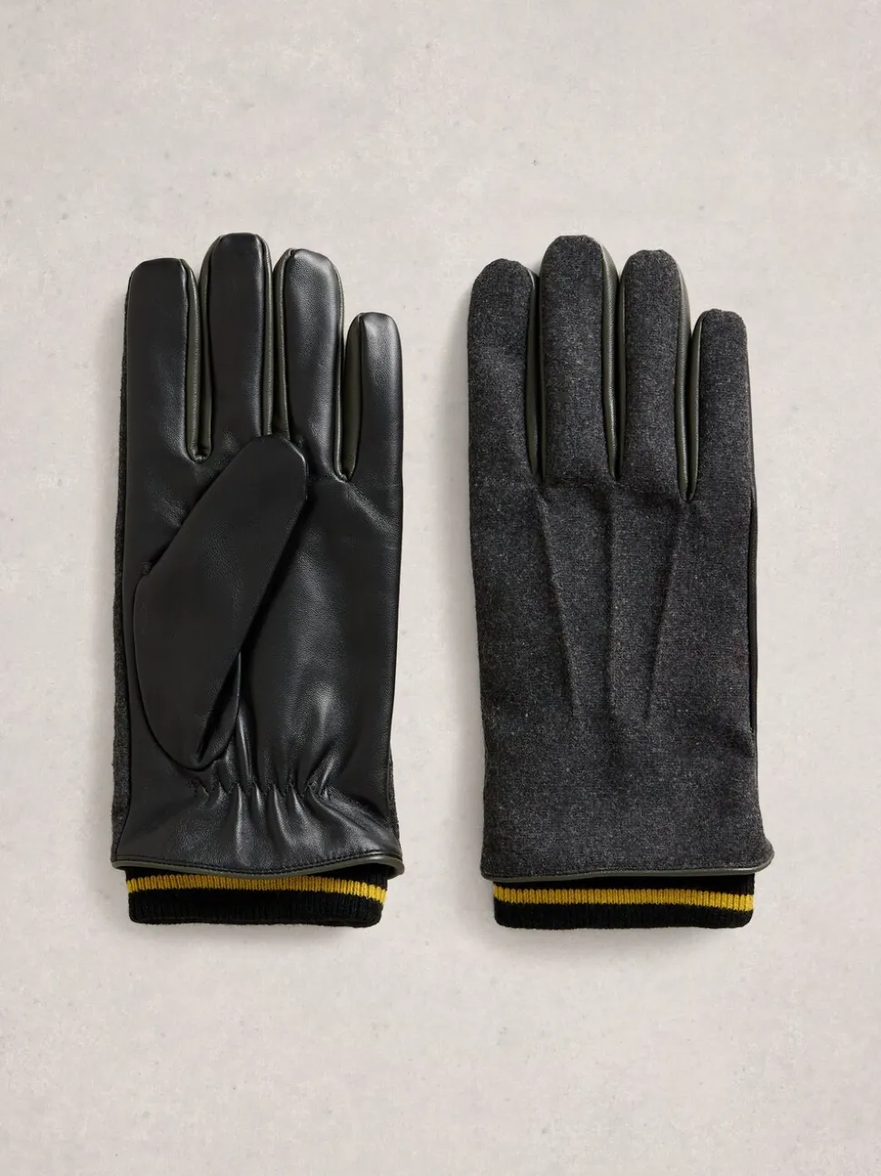 White Stuff Grey Liam Leather Gloves