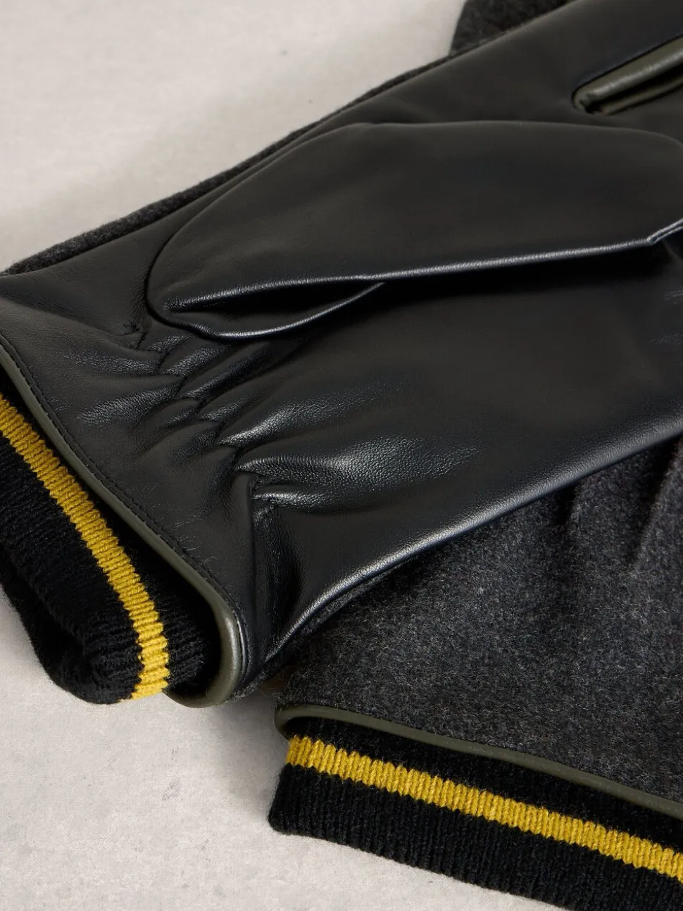 White Stuff Grey Liam Leather Gloves