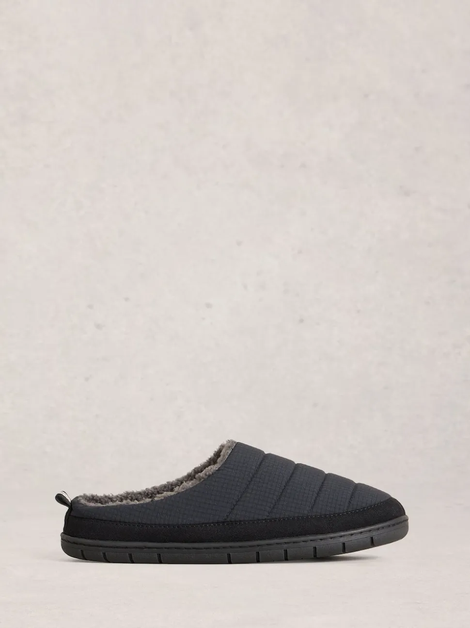 White Stuff Grey Nylon Puffer Mule