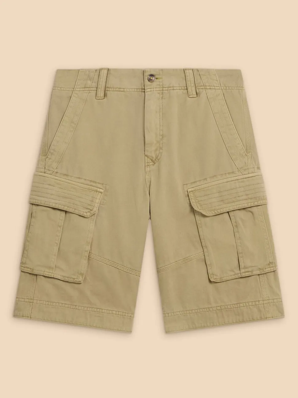 White Stuff Natural 100% Cotton Halsall Cargo Shorts