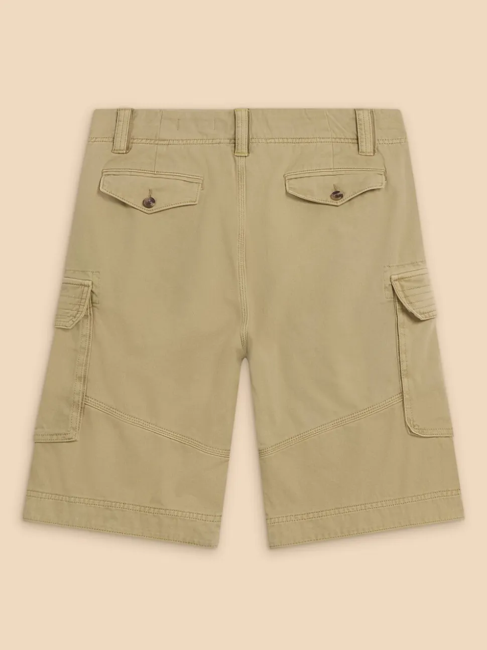 White Stuff Natural 100% Cotton Halsall Cargo Shorts
