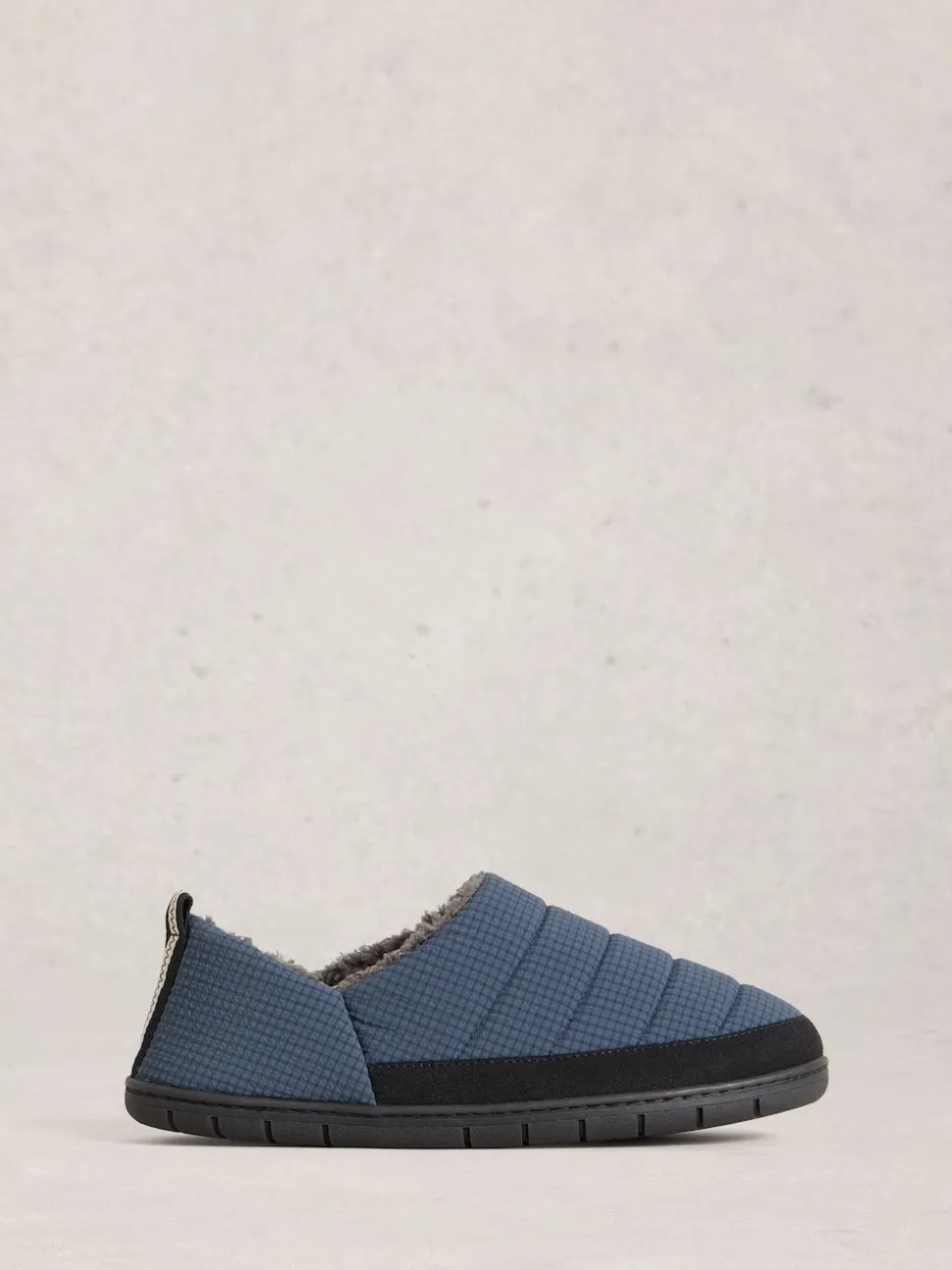 White Stuff Teal Blue Nylon Puffer Slippers