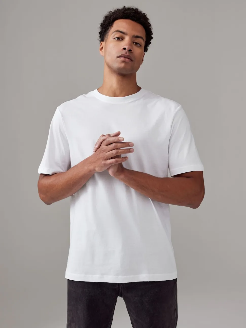 White/Black/Navy Regular Fit Essential Cotton T-Shirts 6 Pack