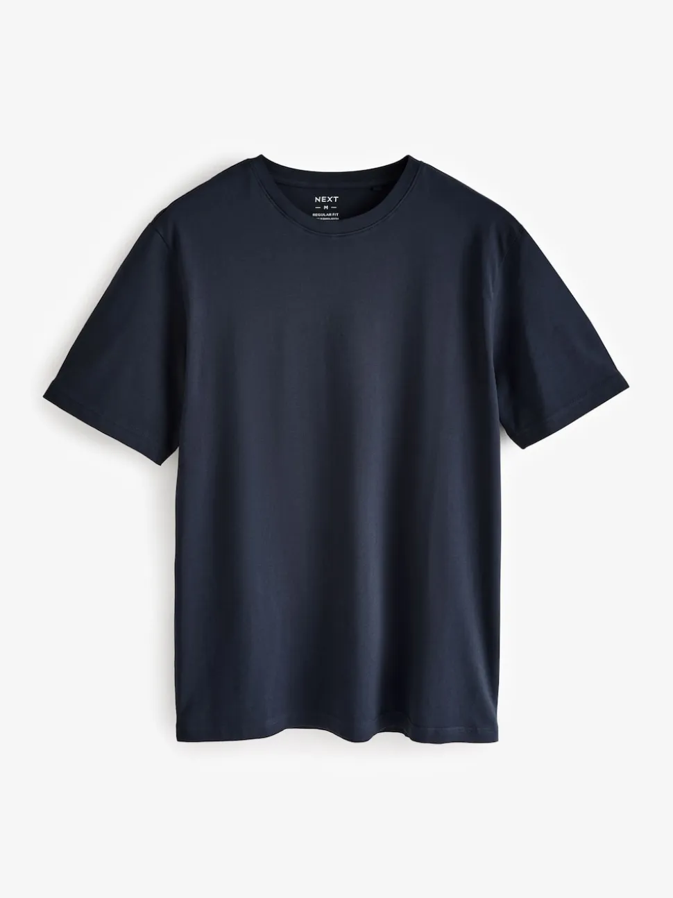 White/Black/Navy Regular Fit Essential Cotton T-Shirts 6 Pack