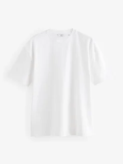 White/Black/Navy Relaxed Fit Heavyweight T-Shirts 3 Pack