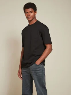 White/Black/Navy Relaxed Fit Heavyweight T-Shirts 3 Pack