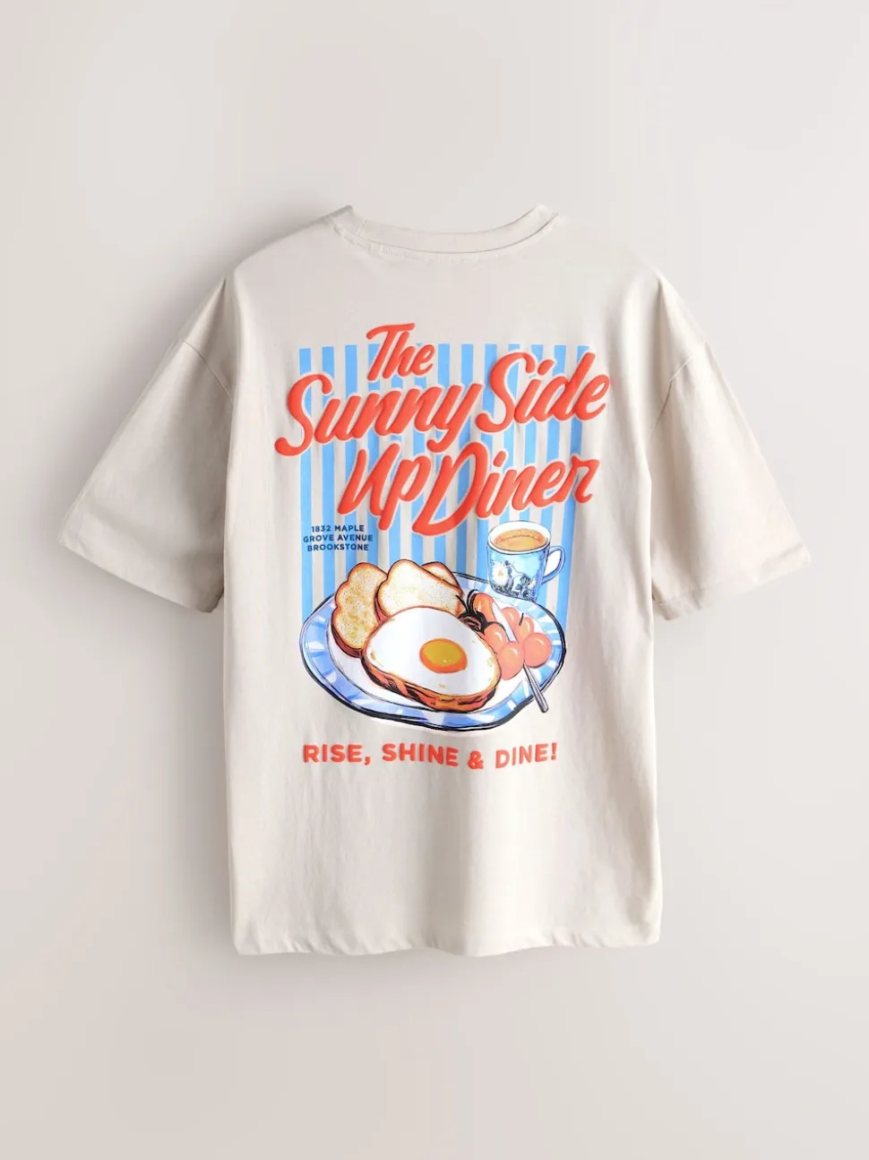 White/Blue Graphic Short Sleeve Jersey Pyjamas Set