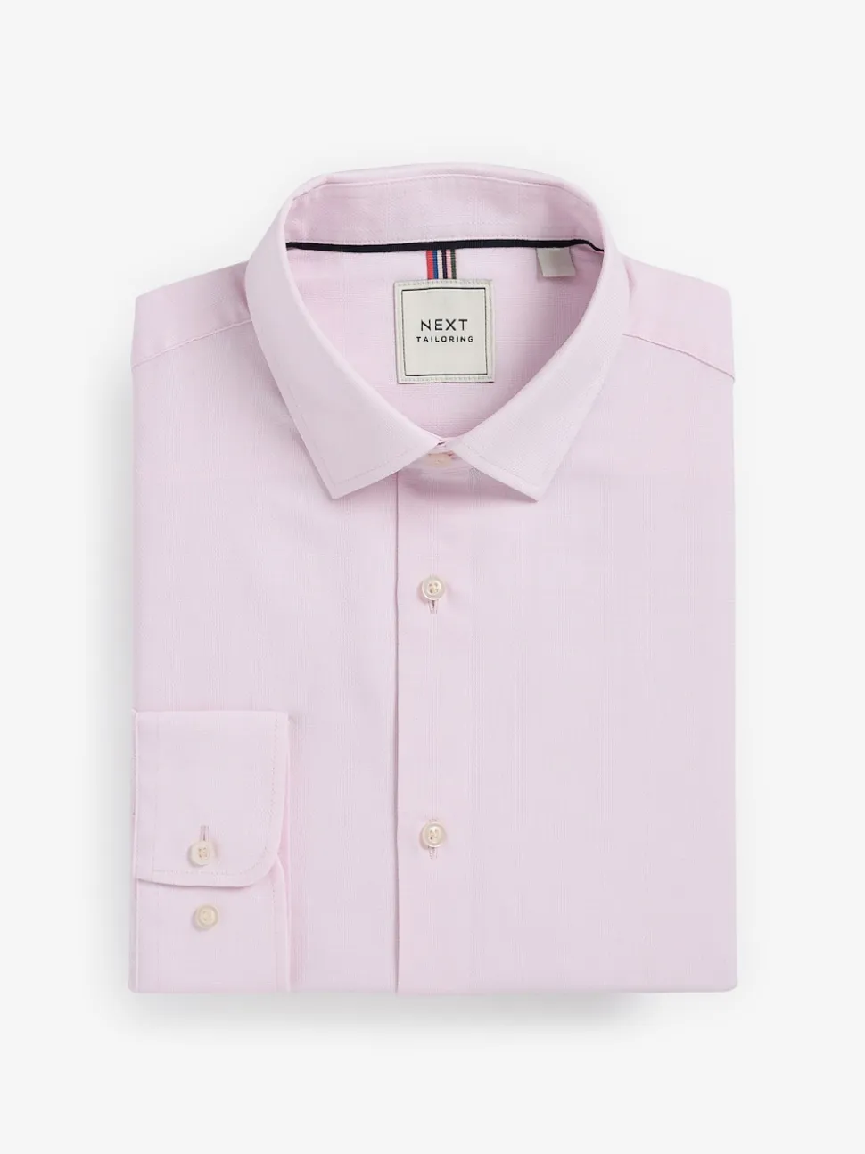 White/Blue Slim Fit Easy Care Textured Single Cuff Smart Shirts 3 Pack