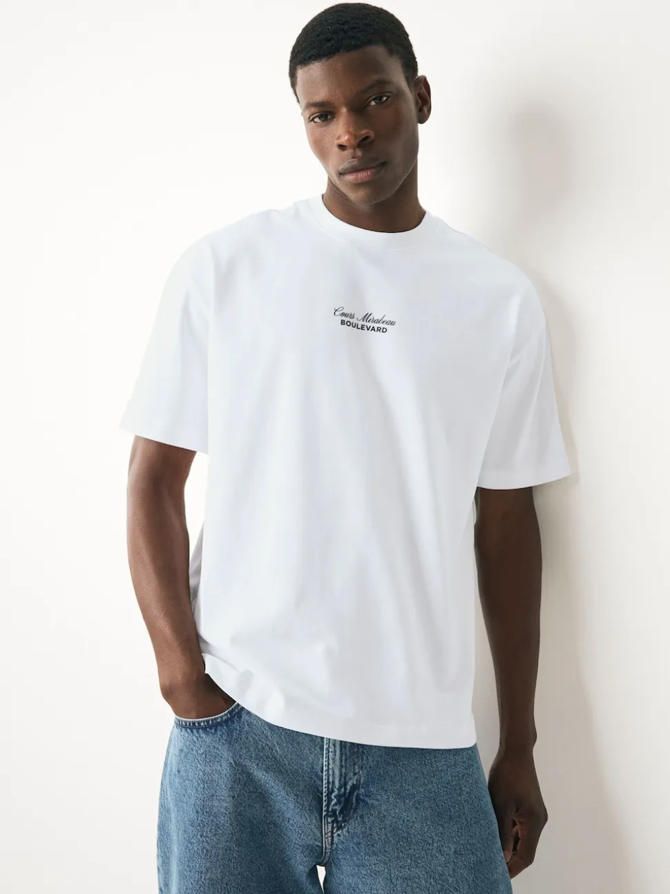White/Green/Neutral Relaxed Fit Graphic Print Heavyweight T-Shirt
