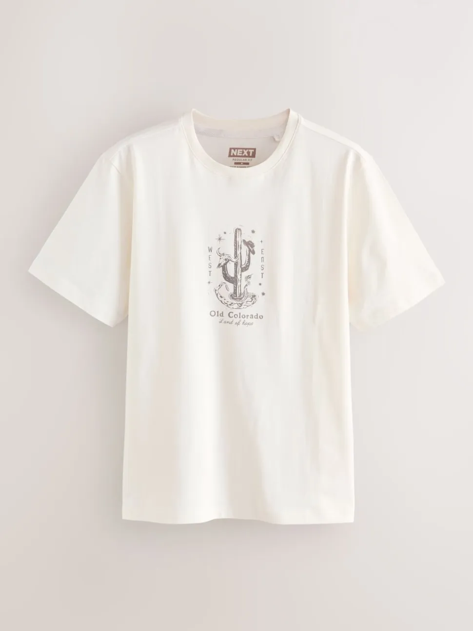 White/Grey/Rust Red Regular Fit Graphic Print T-Shirts 3 Pack