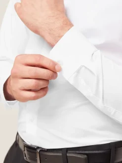 White/Light Blue/Light Pink Slim Fit Easy Care Single Cuff Oxford Smart Shirts 3 Pack