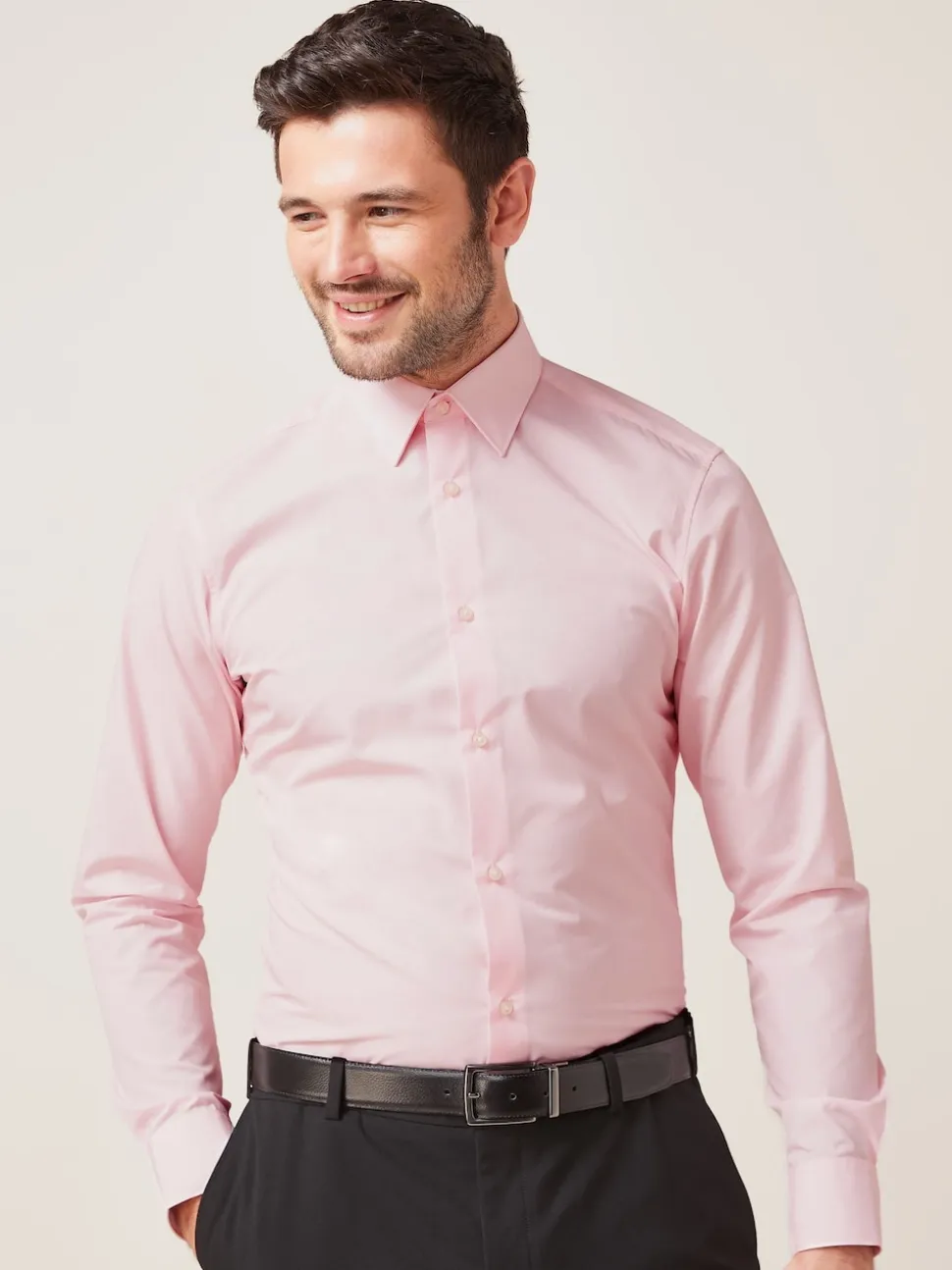 White/Light Blue/Light Pink Slim Fit Easy Care Single Cuff Oxford Smart Shirts 3 Pack