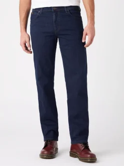 Wrangler Blue Black Straight Fit Texas Authentic Jeans