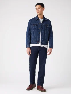 Wrangler Blue Black Straight Fit Texas Authentic Jeans