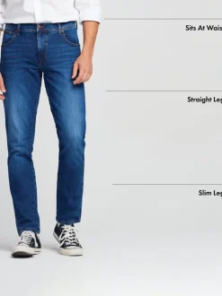 Wrangler Mid Blue Denim Slim Fit Texas Jeans