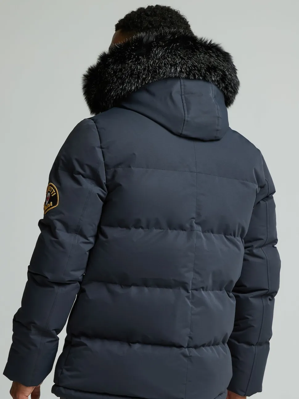 Zavetti Canada Mens Oshawa 2.0 Puffer Parka Jacket with Detachable Faux Fur