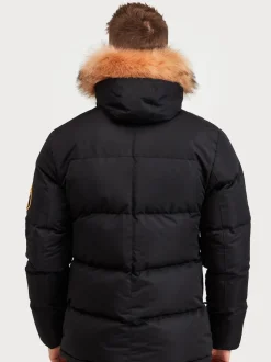 Zavetti Canada Mens Oshawa 2.0 Puffer Parka Jacket with Detachable Faux Fur